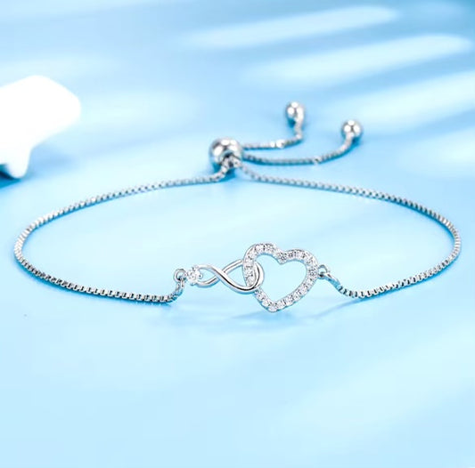 925 Sterling Silver Heart Bracelet