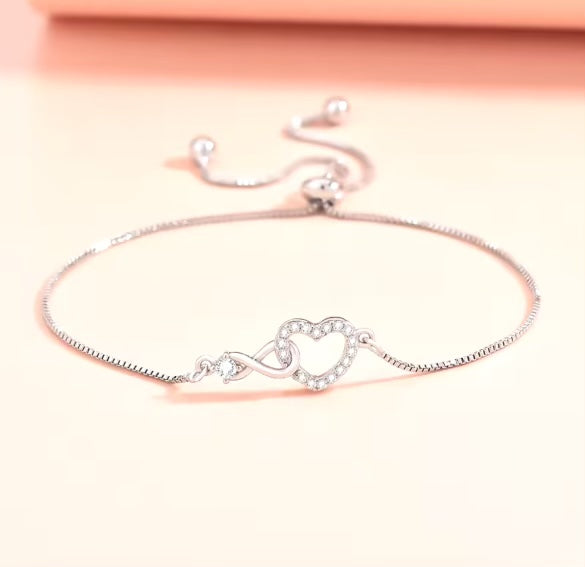 925 Sterling Silver Heart Bracelet